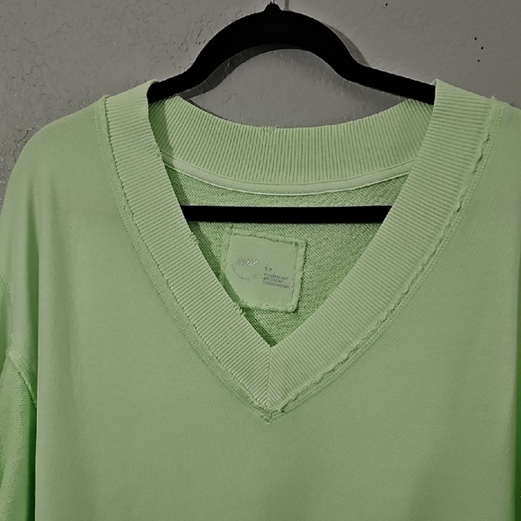 Aerie Find Your Moment In The Sun Sweatshirt Pistachio Womens Small Oversized - Picture 6 of 9